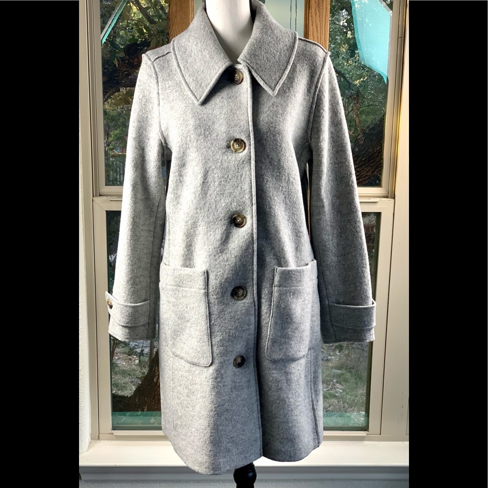 *SOLD* J. Crew Italian Boiled Wool Coat - Picture 4 of 9